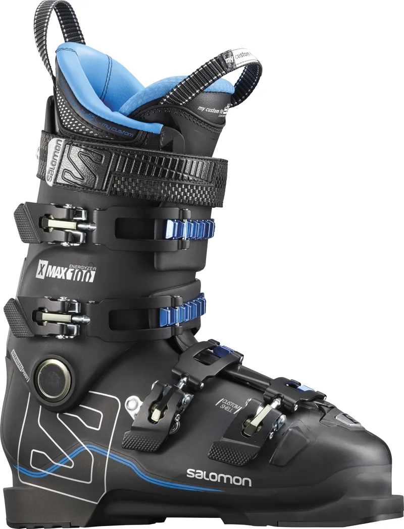 Salomon X Max 100 Custom Shell Mens Ski Boots in Black/Blue