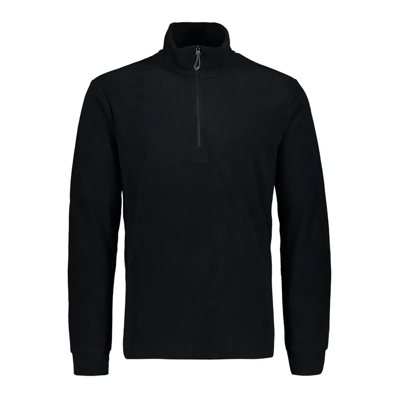 CMP Mens Microfleece Half Zip Midlayer Top in Black