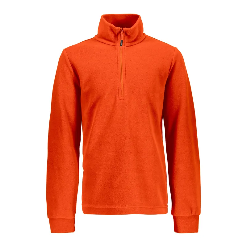 CMP Junior Micro Fleece Half Zip Midlayer in Deep Orange