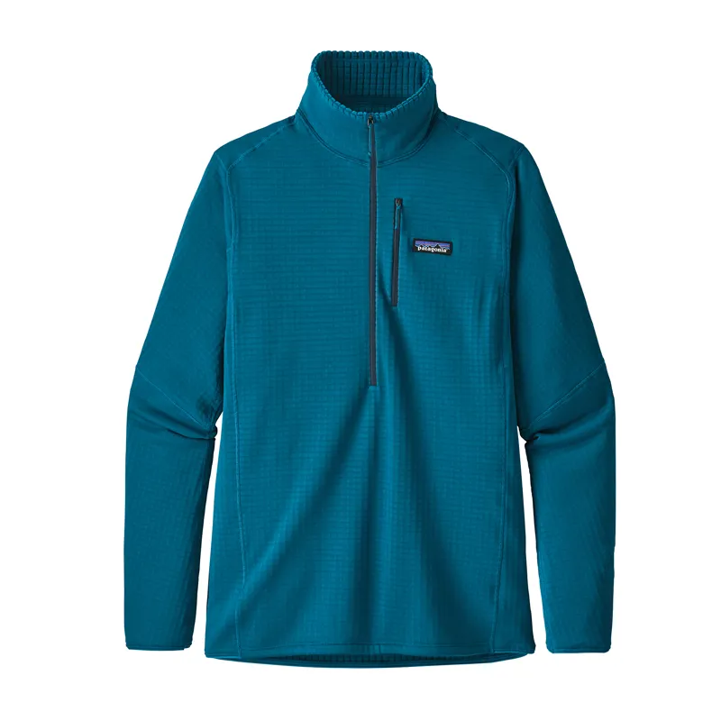 Patagonia Mens R1 Pullover Fleece in Balkan Blue