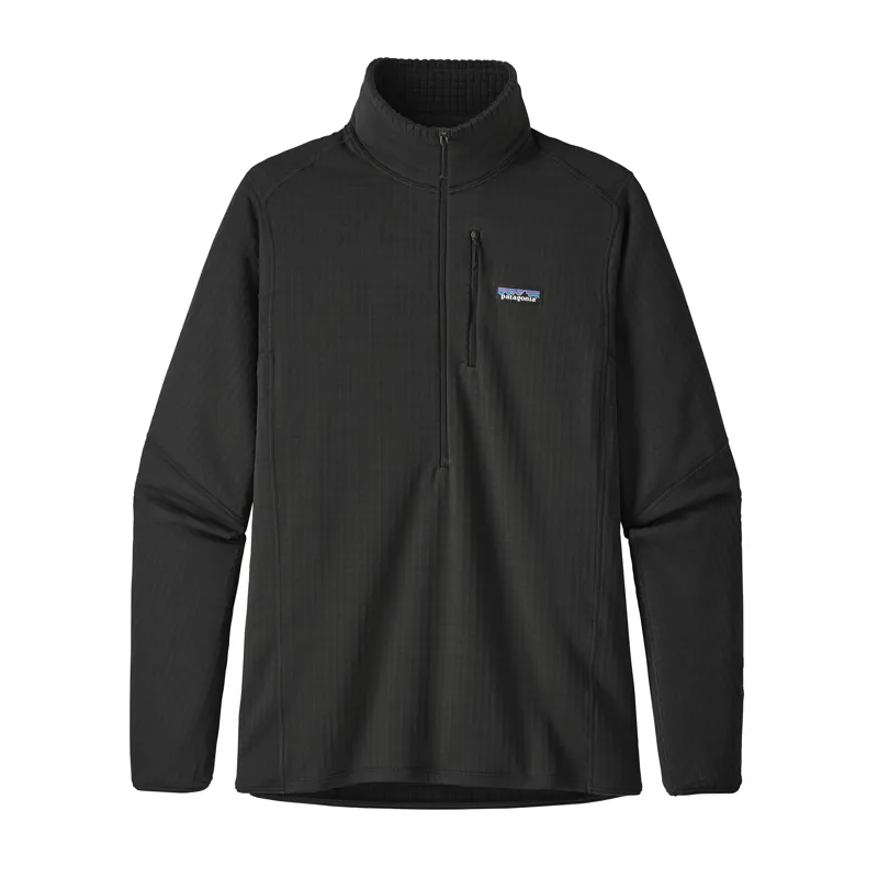 Patagonia Mens R1 Pullover Fleece in Black