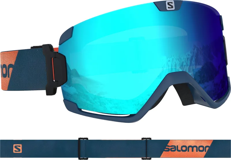 Salomon Cosmic Blue Googles with Mid Blue Lens