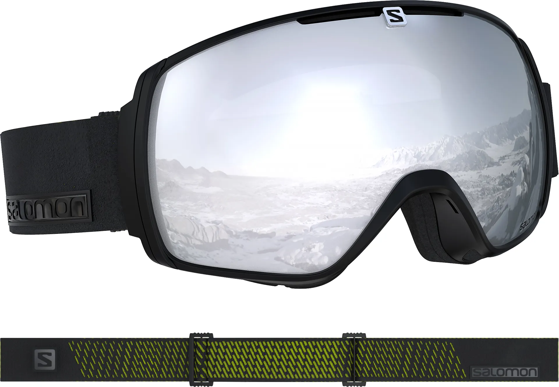 Salomon XT One Goggles in Black with cat Universal Mirror Lens
