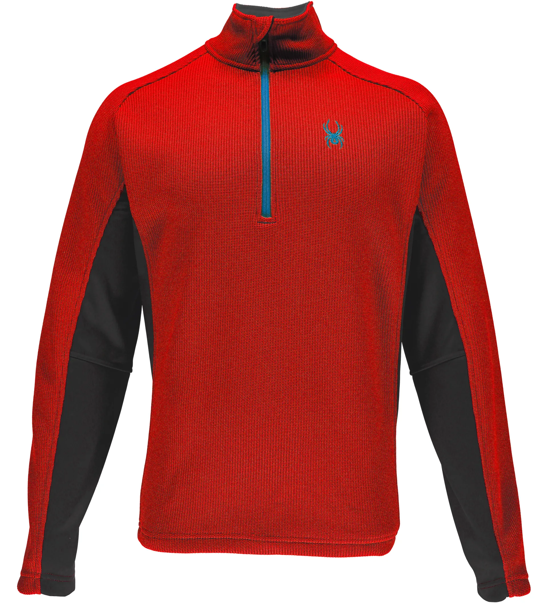 Spyder Outbound Half Zip Mid Weight Stryke Mens Top In Red Black