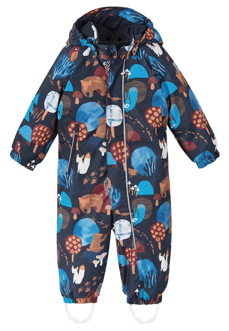 Reima Puhuri Baby/Toddler All in One Suit - Navy Print