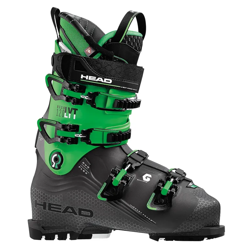 Head Nexo Lyt 120 Graphene Mens Ski Boots in Black and Green