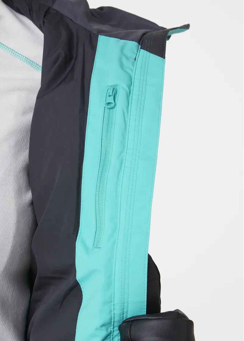 Helly Hansen Womens Imperial Puffy Ski Jacket in Turquoise-6