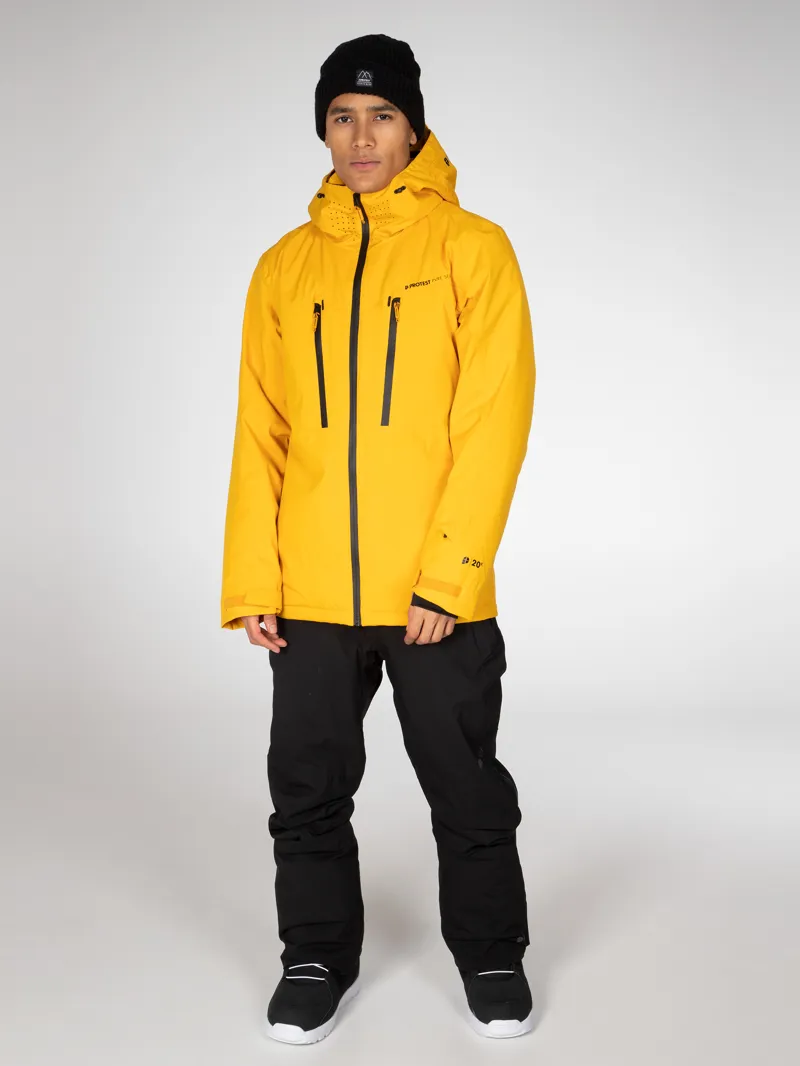 Protest Timo Mens Ski Jacket in Yellow-1
