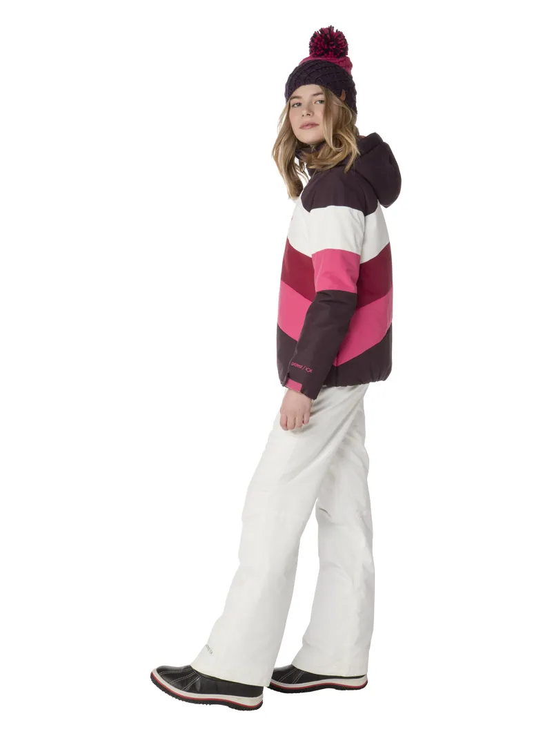 Protest Celeste Jacket Girls Ski Jacket in Red/Pink/White-2