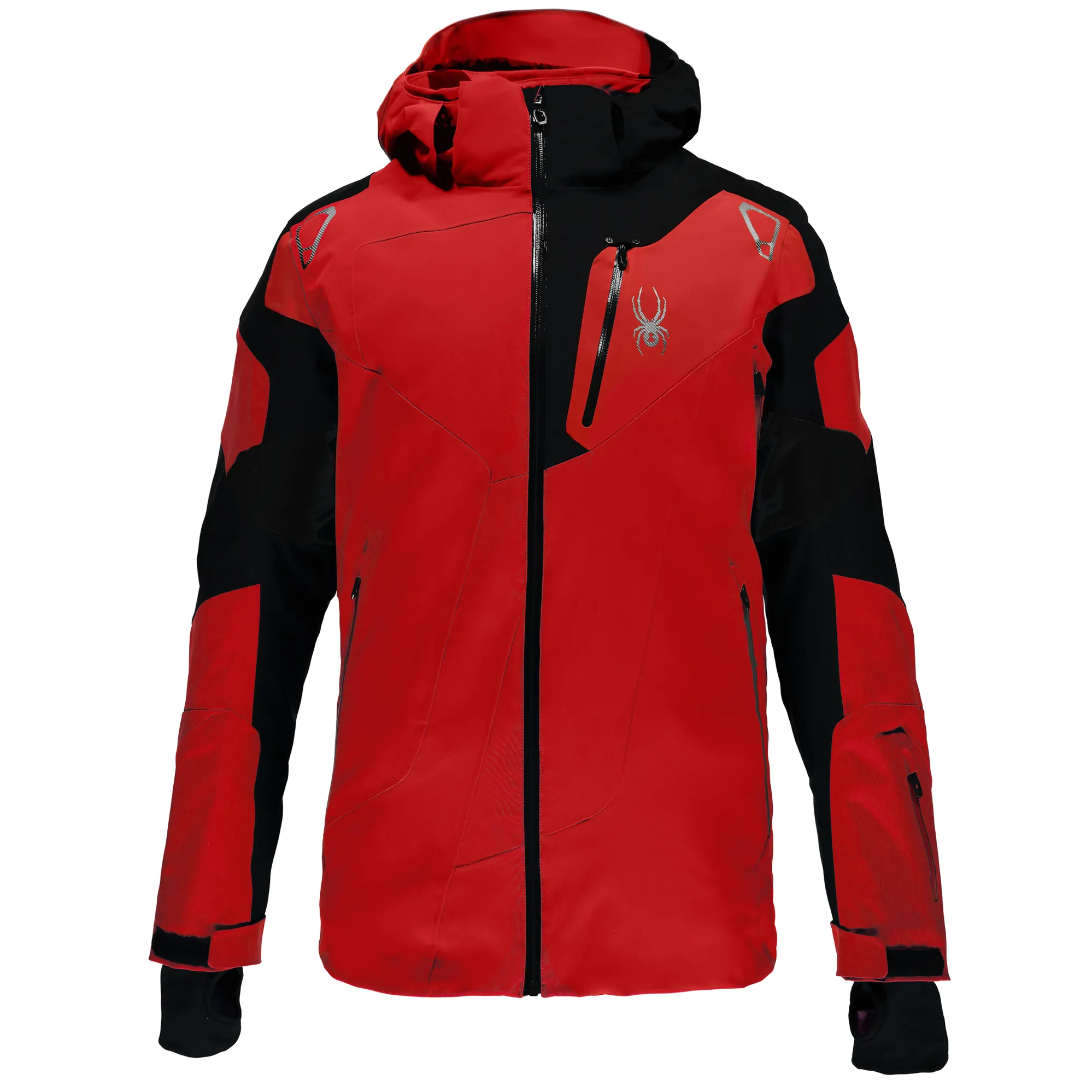 Spyder Leader Mens Ski Jacket In Red/Black/Red The Ski Shop