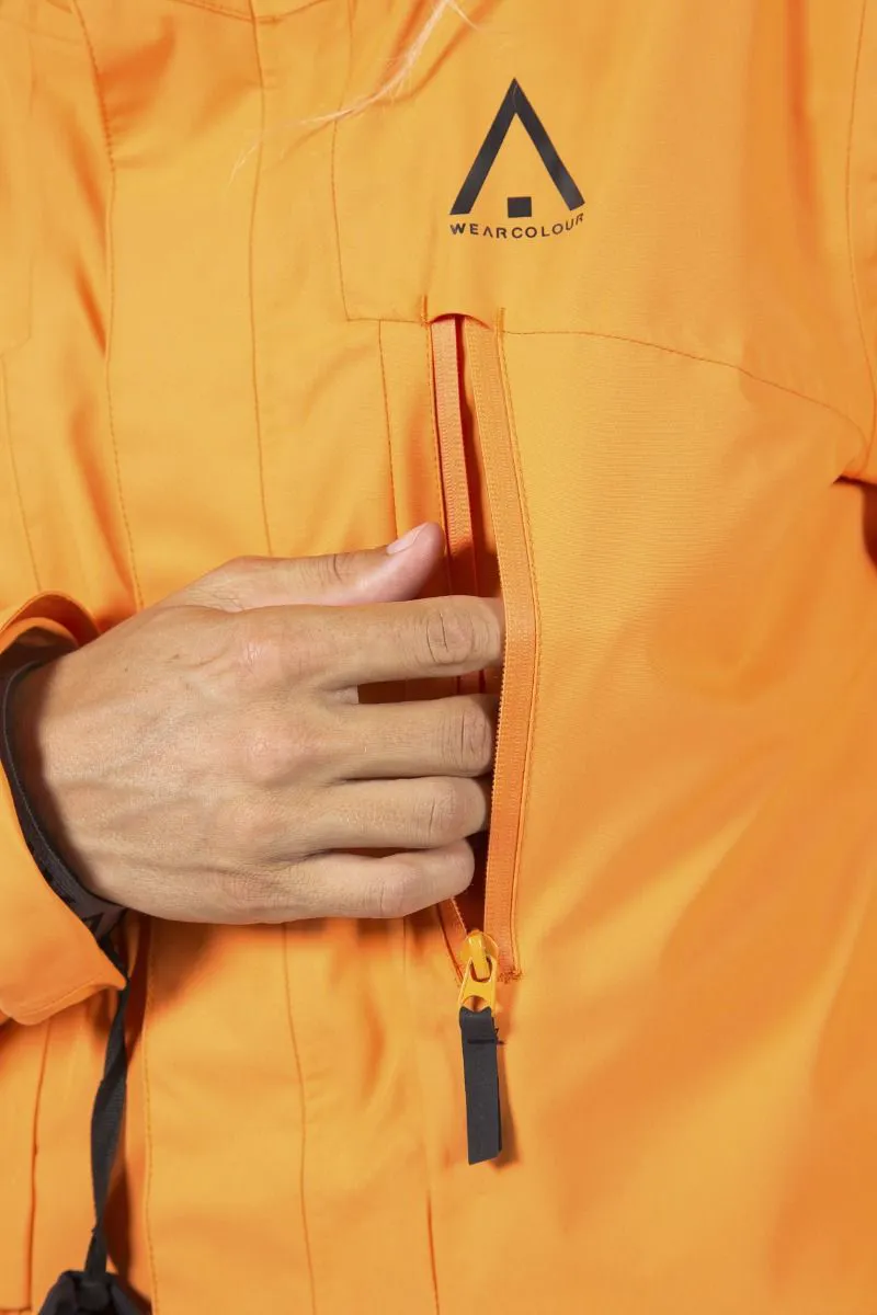 WearColour Ace Mens Ski Jacket in Mandarin Orange-2