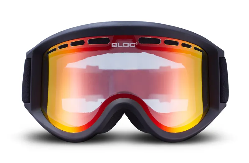Bloc Aero Ski Goggles Matt Black with Photochromic Red Lens