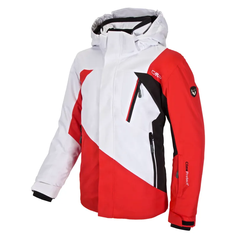 CMP Aero Junior Ski Jacket in White and Orange