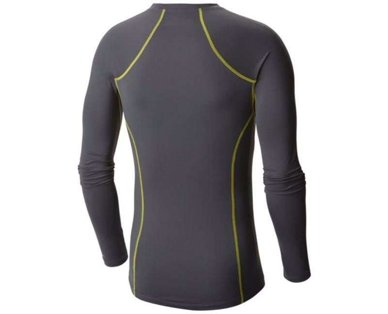 Columbia Mid Weight Mens LS Crewe Thermal Baselayer Top In Grey-1