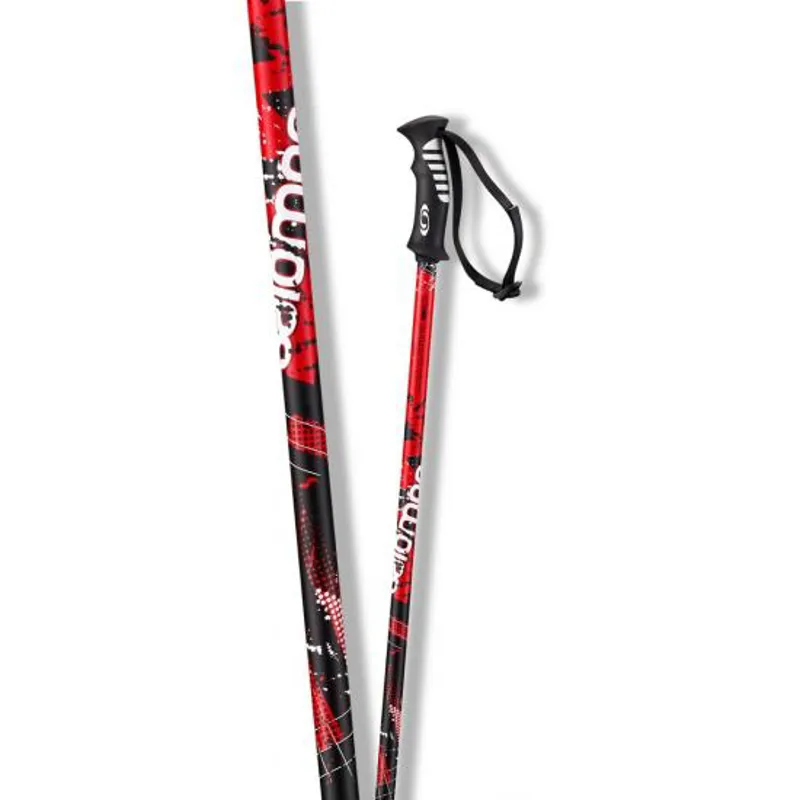 Salomon Arctic Ski Poles in Red/Black