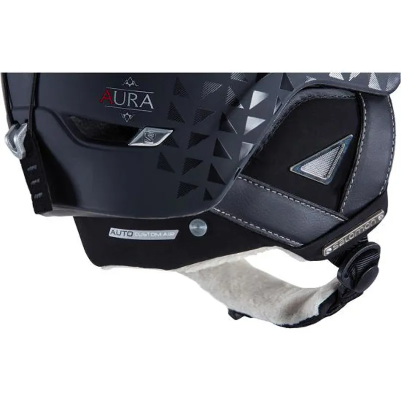 Salomon Aura Auto Custom Air Womens Ski Helmet in Black-1