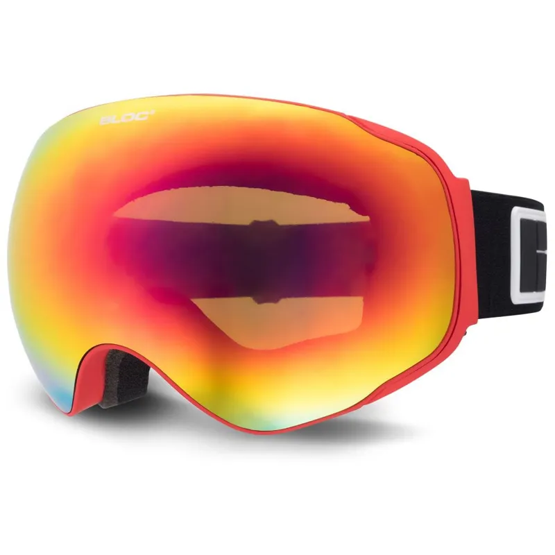 Bloc Evolution Ski Goggles in Red with Red Mirror Lens