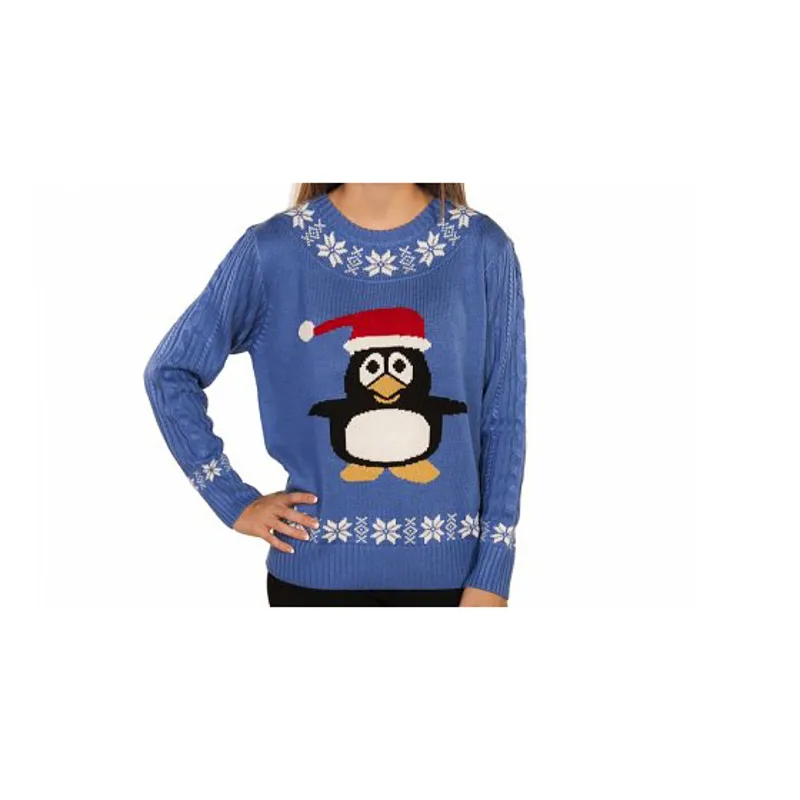 Crazy Granny Penguin Christmas Jumper Unisex