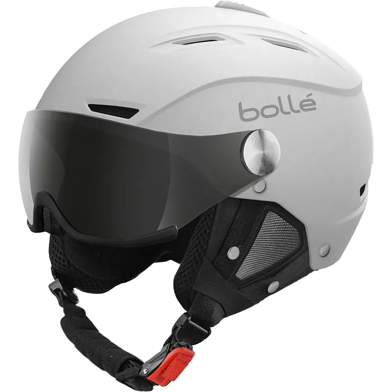 Bolle Backline Visor Ski Helmet In Soft white with 2 Visors