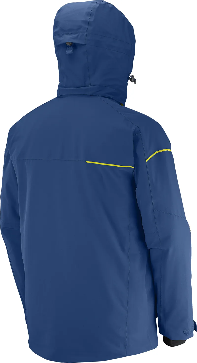 Salomon Brilliant Mens Ski Jacket in Midnight Blue-1