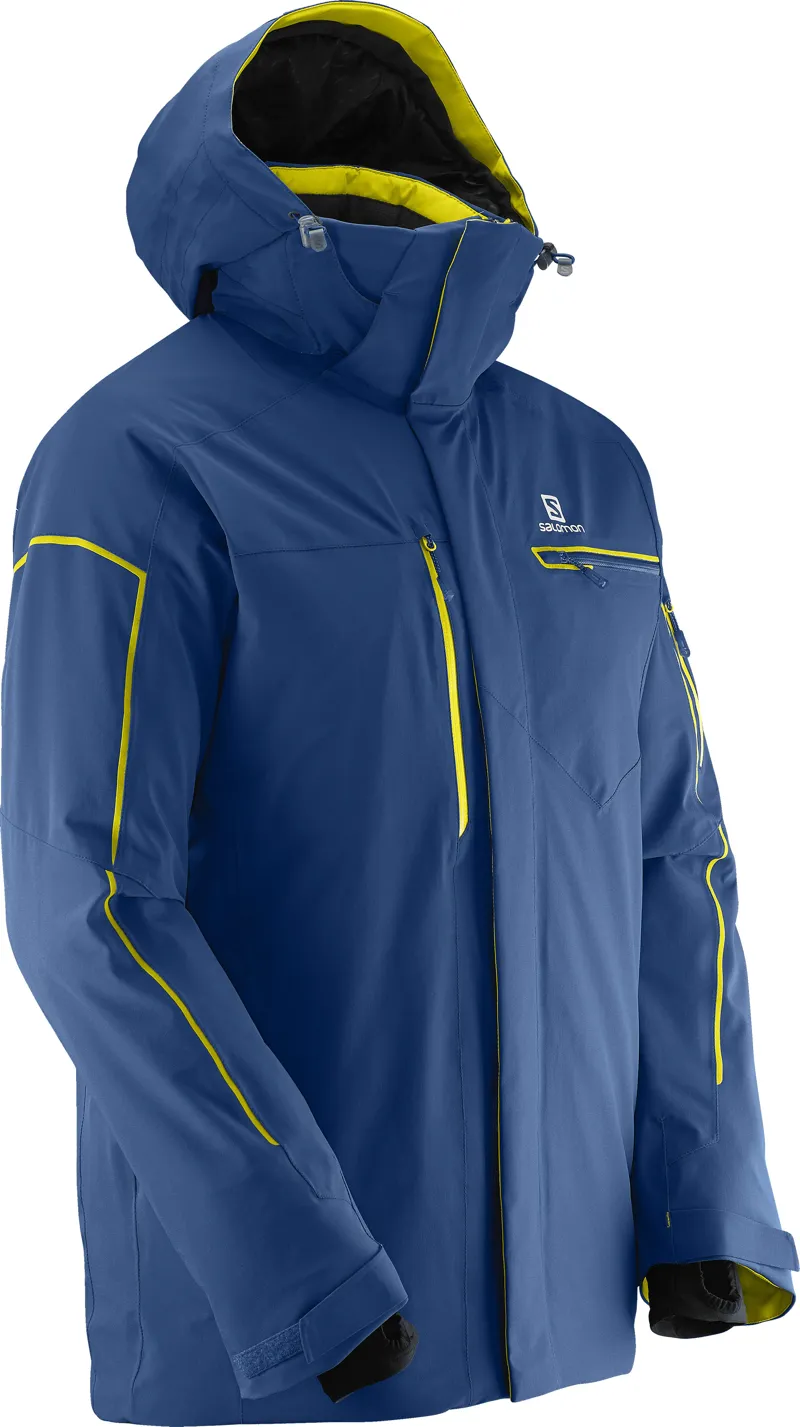 Salomon Brilliant Mens Ski Jacket in Midnight Blue