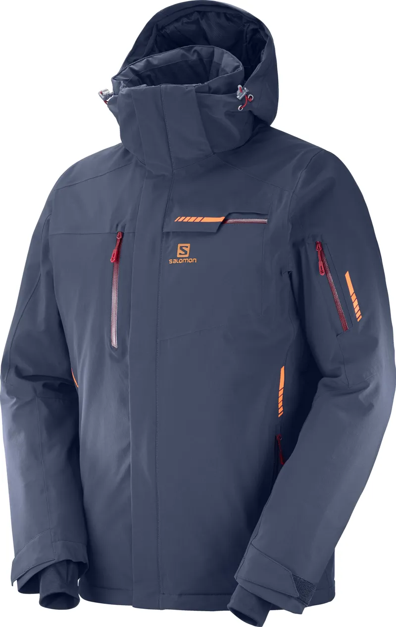 Salomon Brilliant Mens Ski Jacket in Night Blue