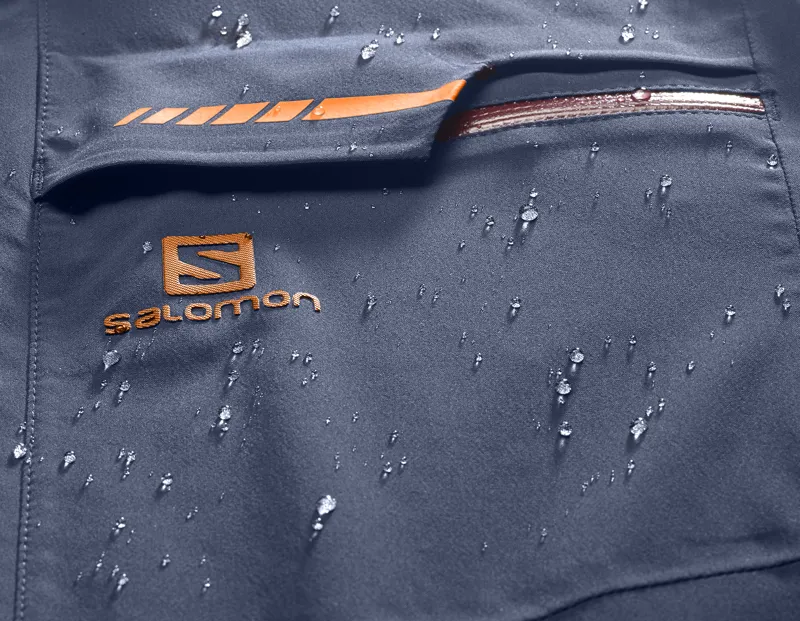 Salomon Brilliant Mens Ski Jacket in Night Blue-2