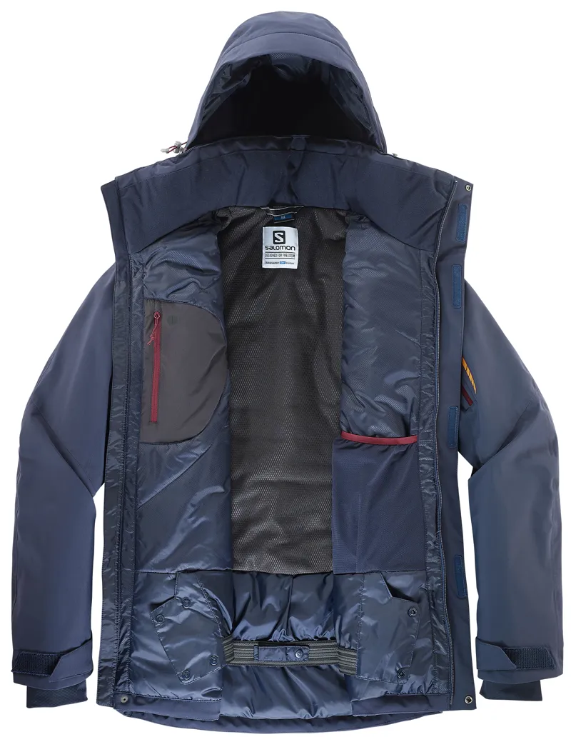 Salomon Brilliant Mens Ski Jacket in Night Blue-1