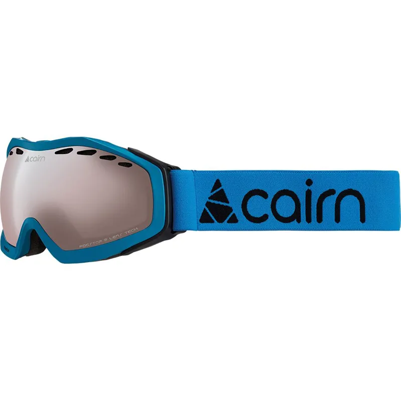 Cairn Freeride Double Spherical Lens Junior Ski Goggles in Neon Blue