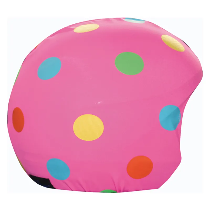 Coolcasc Helmet Cover Foggy Days in Pink Polka Dot