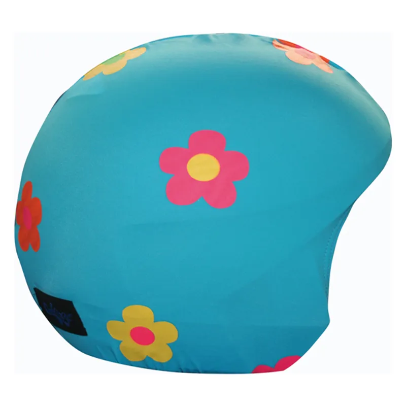 Coolcasc Helmet Cover Foggy Days in Blue and Flowers