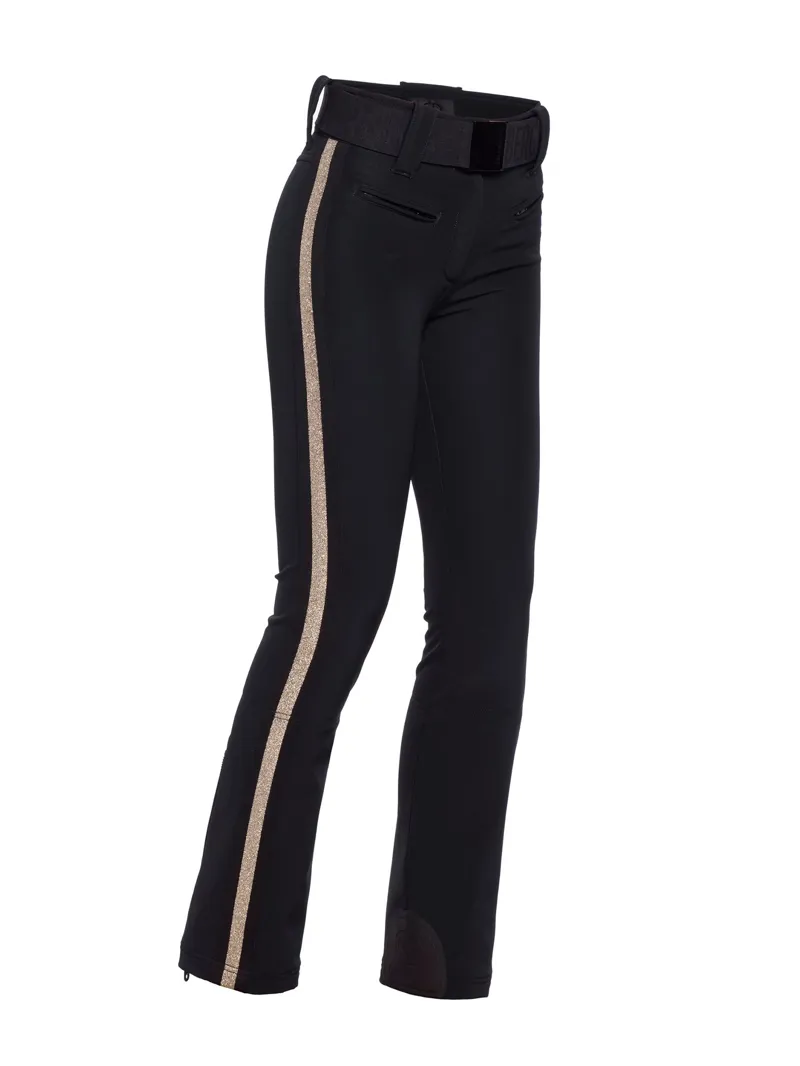 Goldbergh Cher Womens Schoeller Stretch Ski Pants - Black / Gold Trim