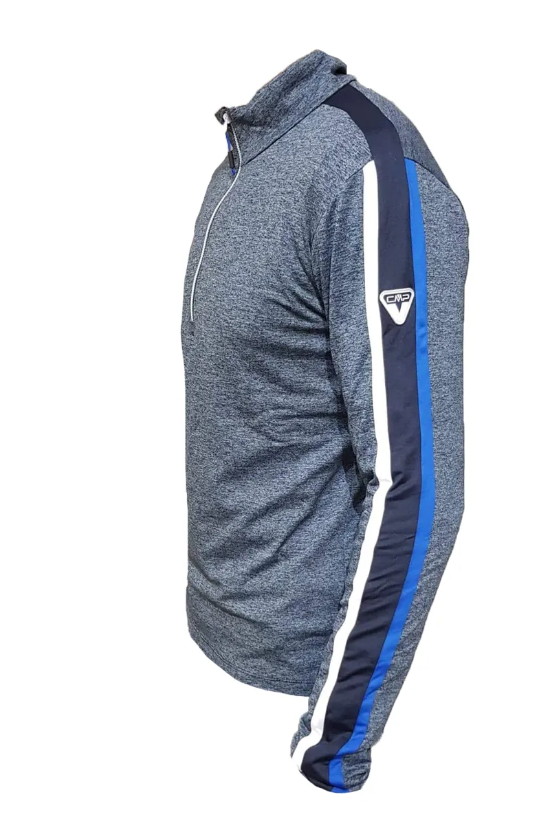 CMP Mens Eddy Softech Mid Layer Top in Blue-1
