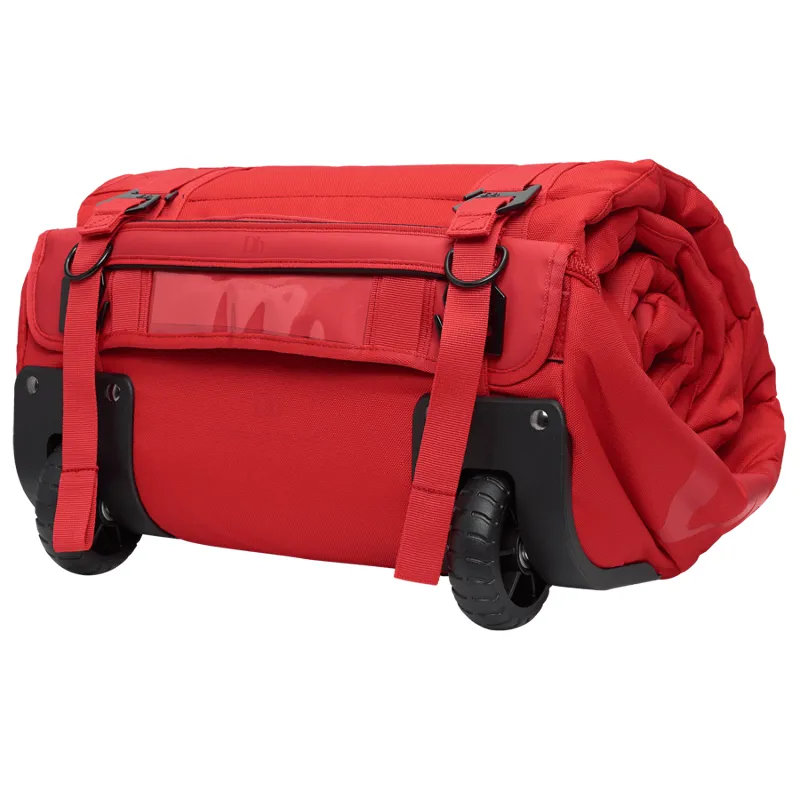 The Douchebag Double RollUp Ski and Board Bag with Wheels in Red