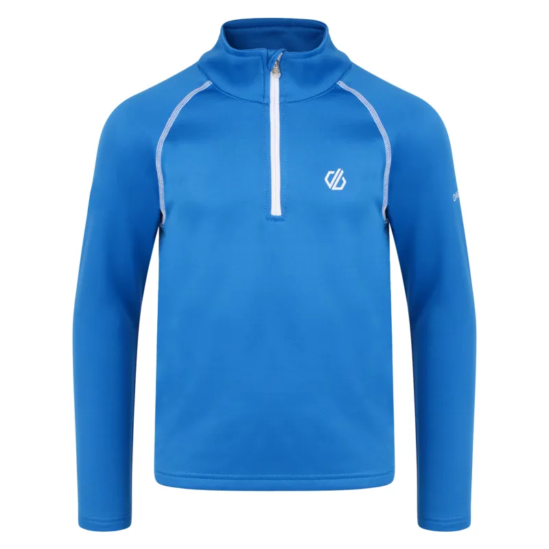 Dare2b Kids Consist Core Stretch Half Zip Midlayer Top in Oxford Blue
