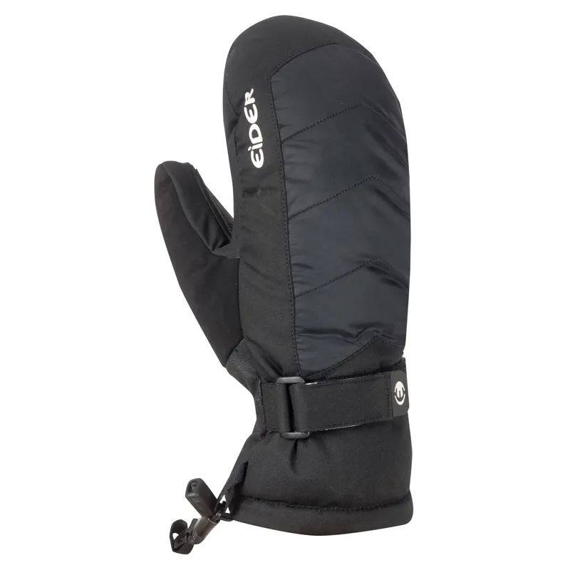 Eider Twin Peaks Down Mittens in Black
