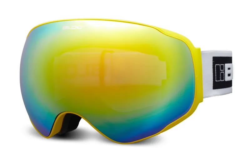 Bloc Evolution Ski Goggles Matt Yellow with Yellow Mirror Lens
