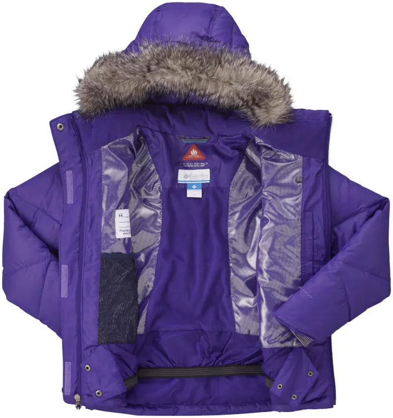 Columbia Mini Lady Down Girls Jacket in Purple | Waterproof