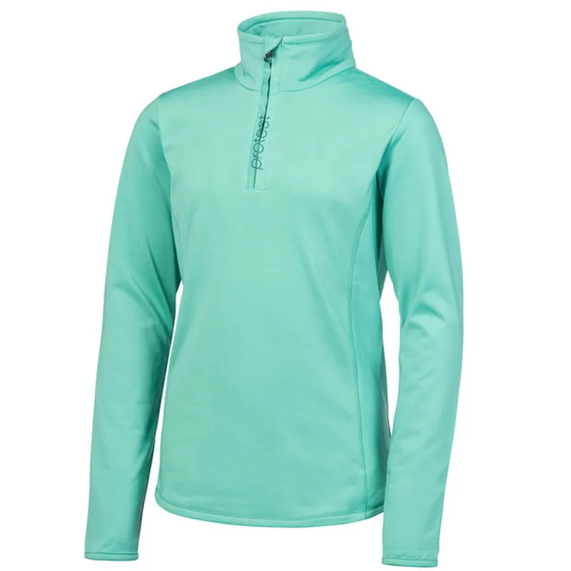 Protest Fabrizoy 1/4 Zip Womens Stretch Fleece In Cold Jade
