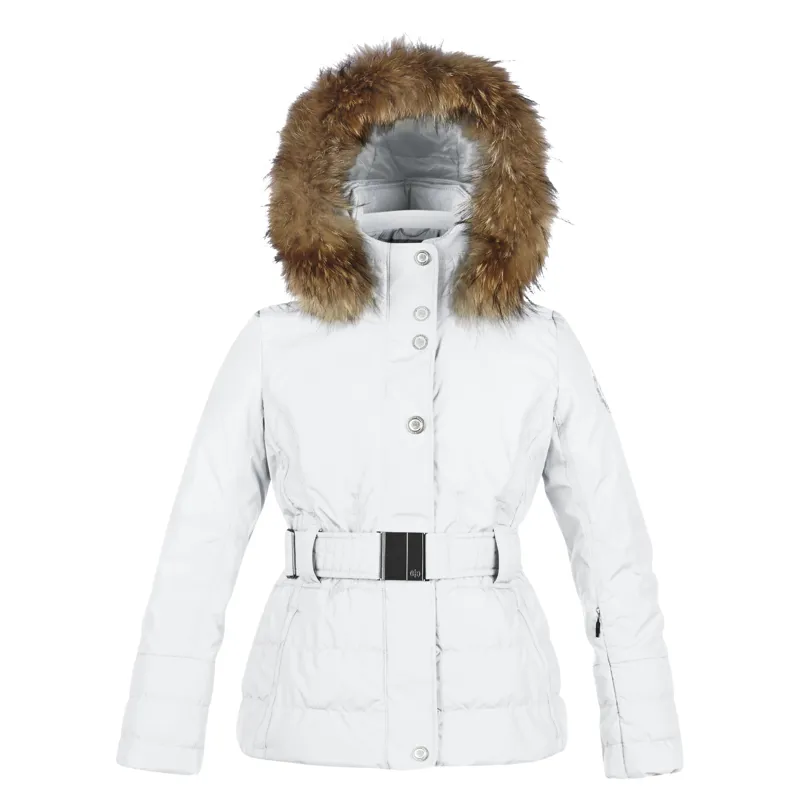 Girls white ski jacket sale