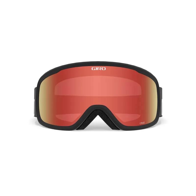 Giro Cruz Ski Goggles in Black with Amber Scarlet Lens