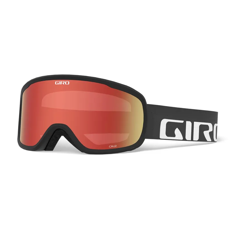Giro Cruz Ski Goggles in Black with Amber Scarlet Lens