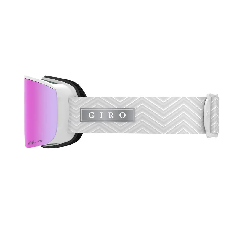 Giro Ella Goggles in White Zag with Vivid Pink and Infrared Lenses-2