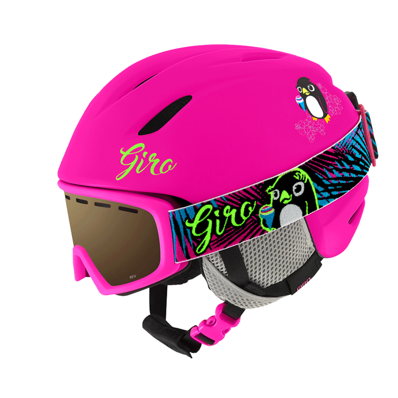 Giro Launch Junior Ski Helmet and Grade Goggles In Pink