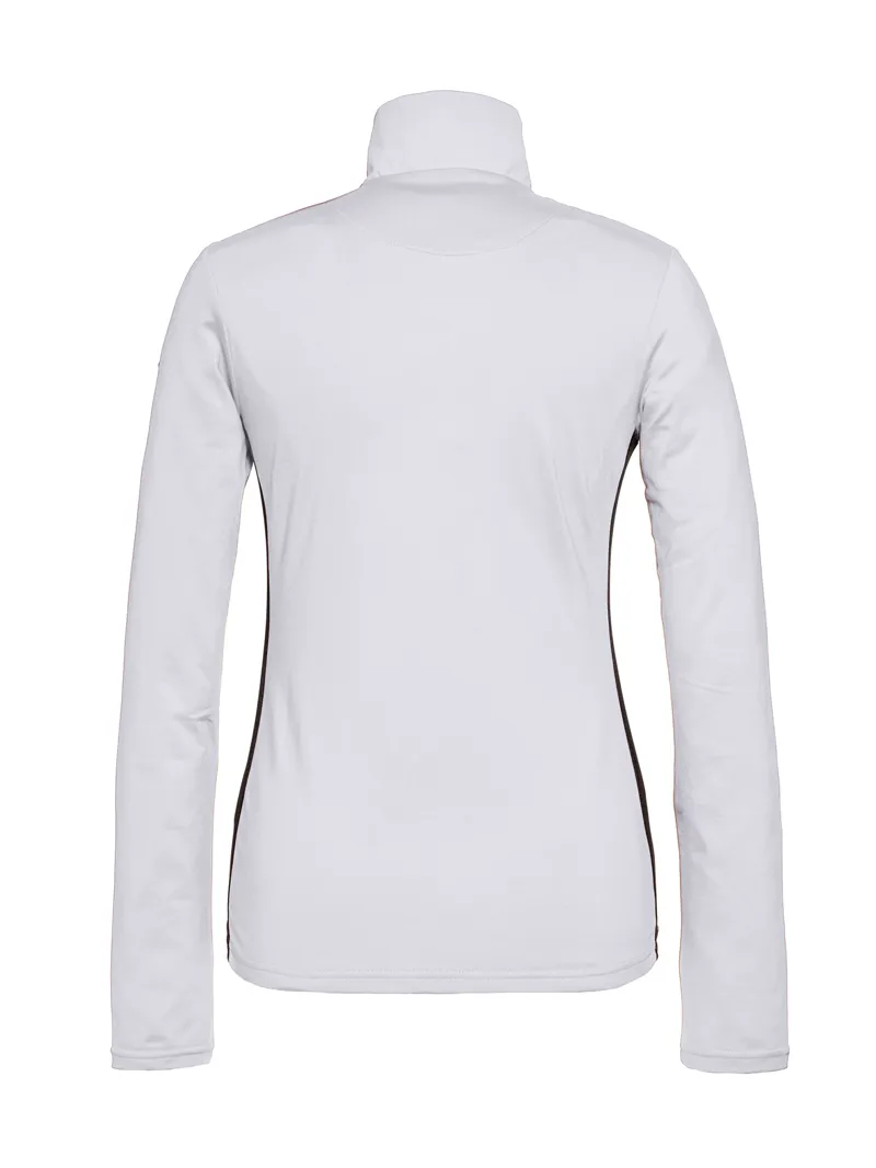 Goldbergh Hila Womens Half Zip Midlayer Top in White-1