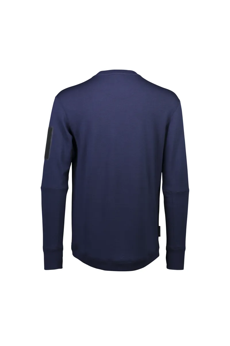 Mons Royale Harkin Jersey Crew Merino Midlayer in Navy Blue-2
