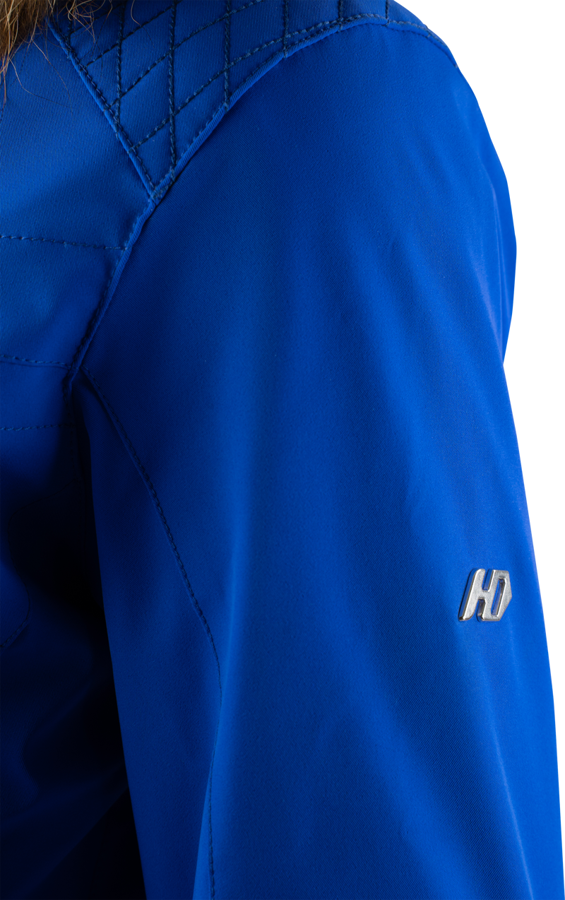 Henri Duvillard Womens Penia Faux Fur Ski Jacket in Blue-3