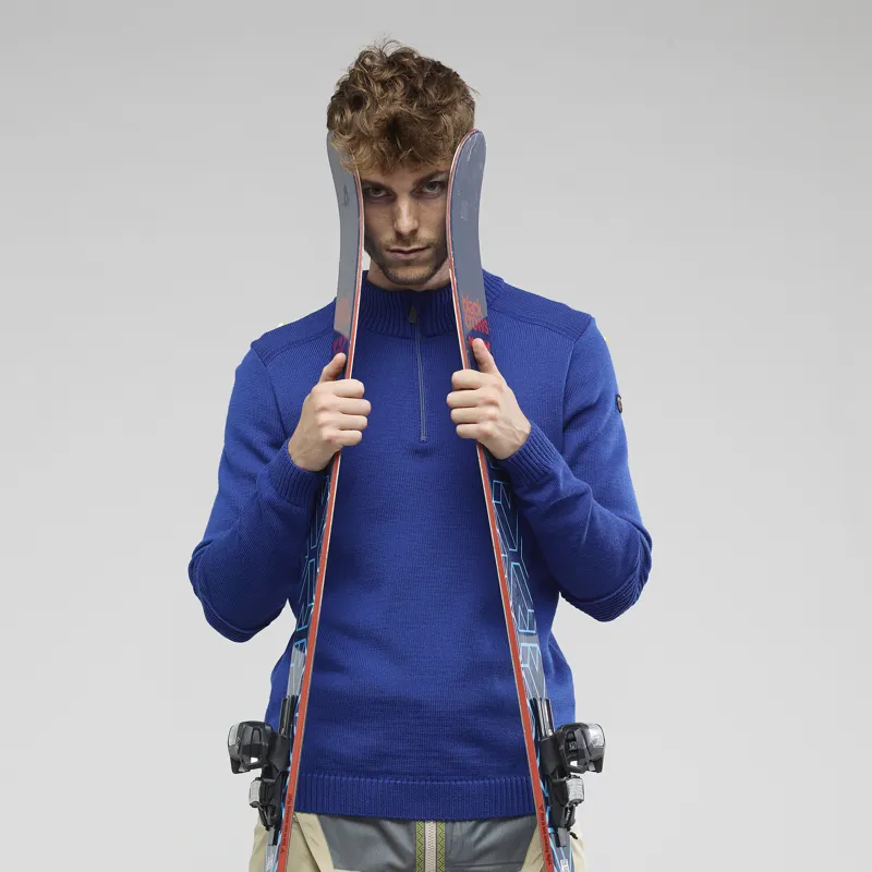 Henjl Atco 2.0 Mens Merino Wool Sweater in Sport Blue-1