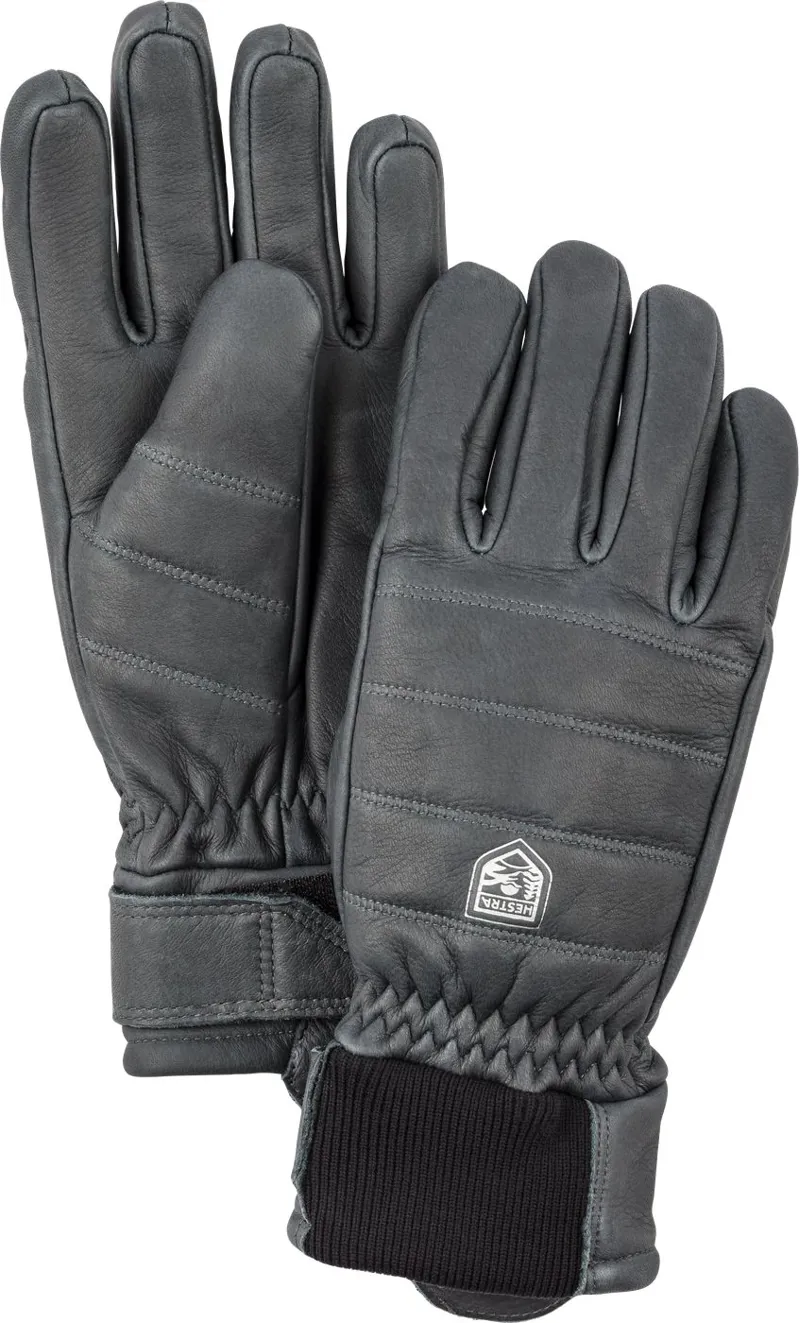Hestra Alpine Leather Primaloft Womens Ski Gloves In Grey