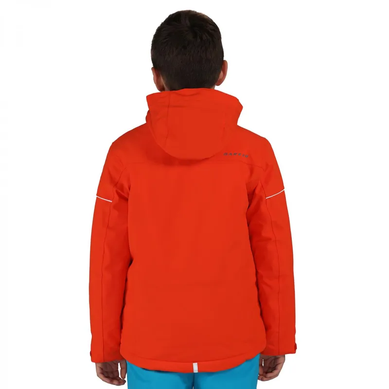 Dare2b Mentored Kids Ski Jacket In Trail Blaze Orange-4